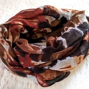Lightweight multi color infinity scarf